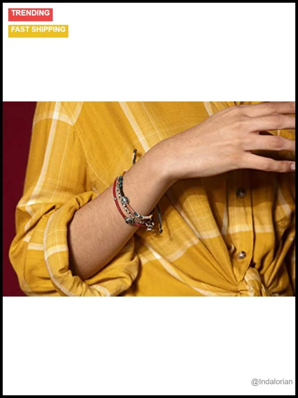 Handmade Woven Beaded Stackable Bracelets Set Women Adjustable
